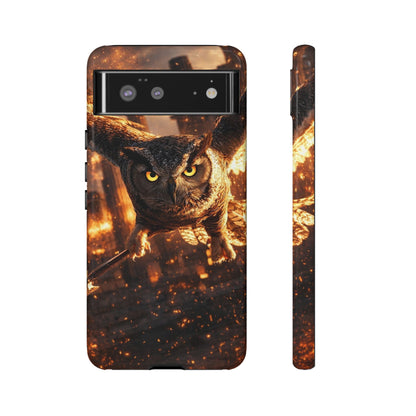 Owl in Flames Phone Case