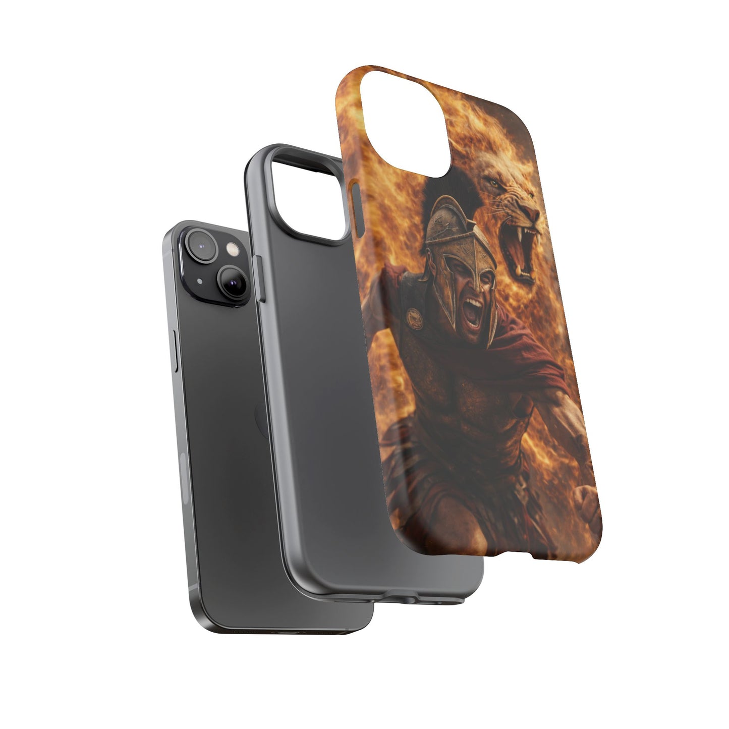 Spartan Lion Phone Case – Fierce Warrior Armor iPhone Case