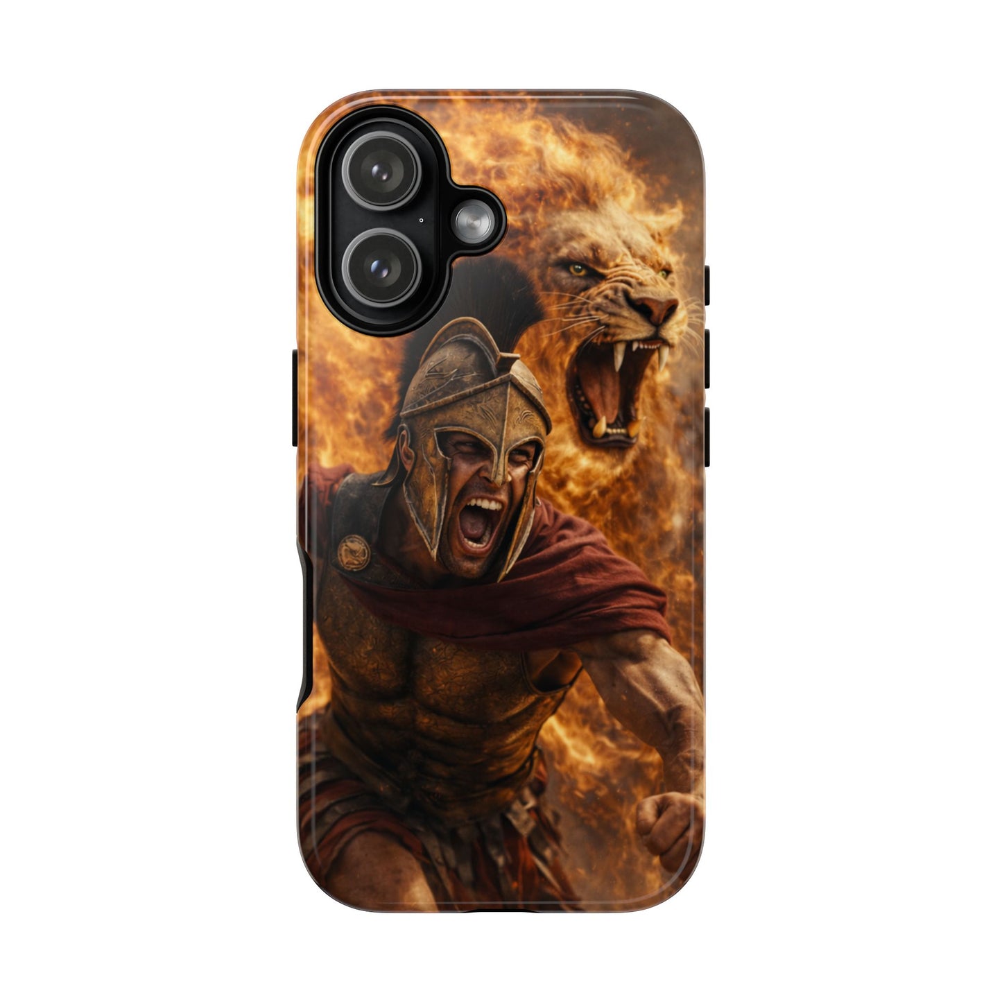 Spartan Lion Phone Case – Fierce Warrior Armor iPhone Case