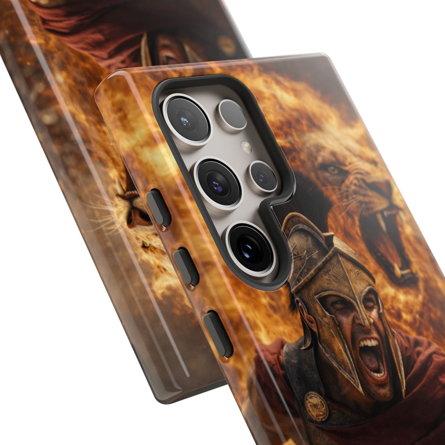 Spartan Lion Phone Case – Fierce Warrior Armor iPhone Case