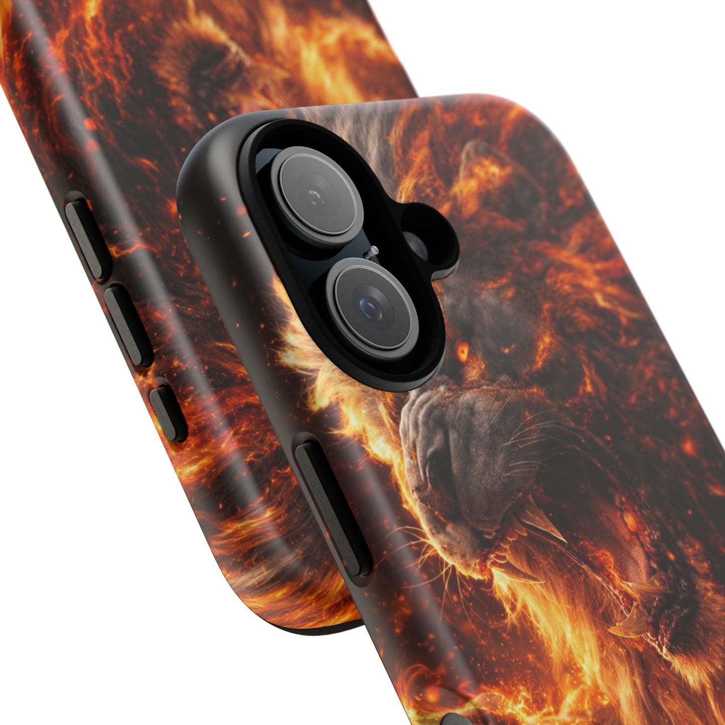 Fire Lion Phone Case — Fierce Flaming Lion Armor for Smartphones