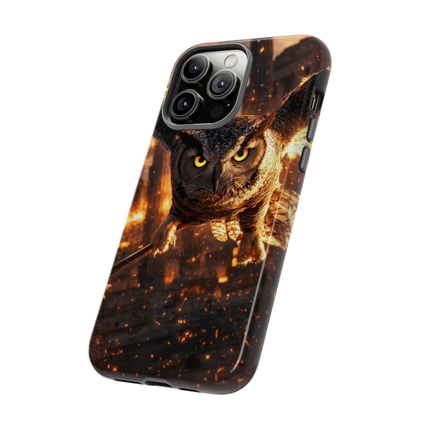Owl in Flames Phone Case