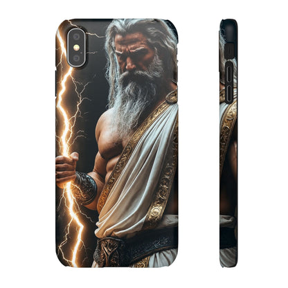 Zeus Lightning Phone Case — Mythic God Portrait Snap Case