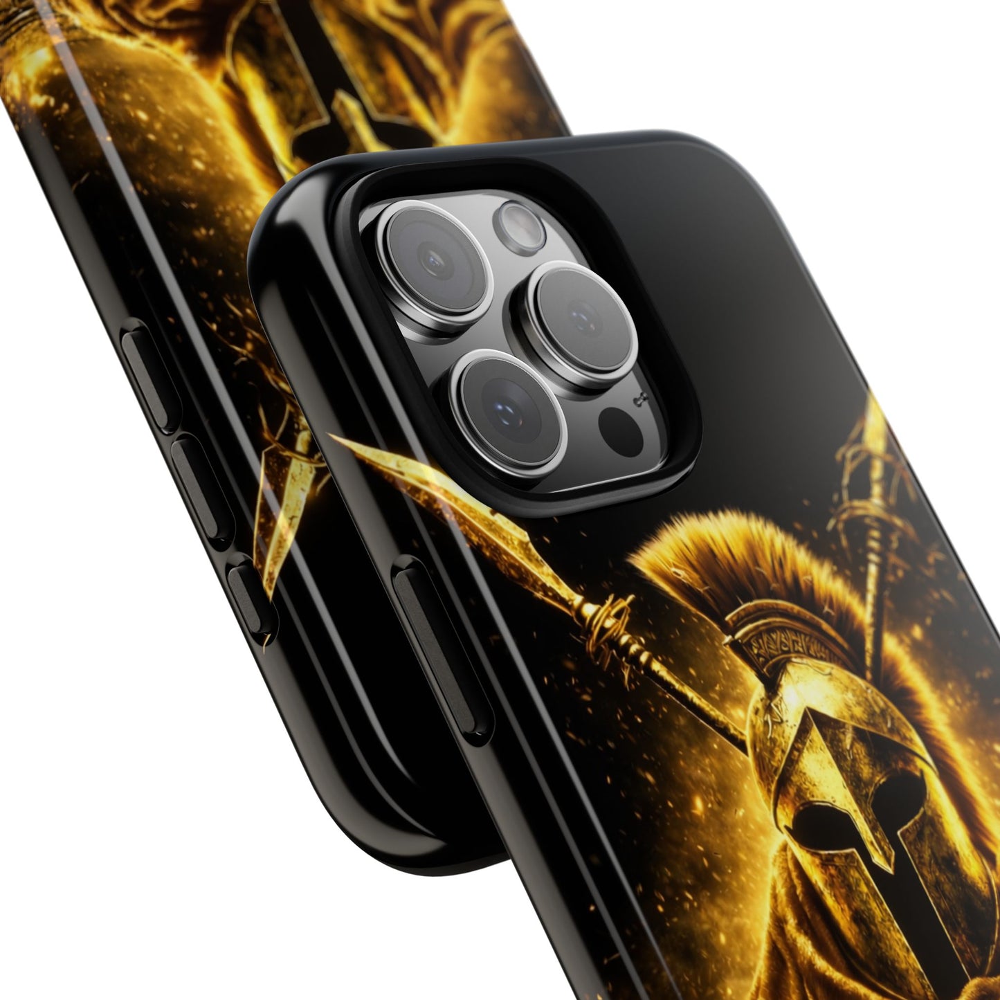 Spartan Helmet Gold Phone Case - Tough Warrior Armor Phone Cover