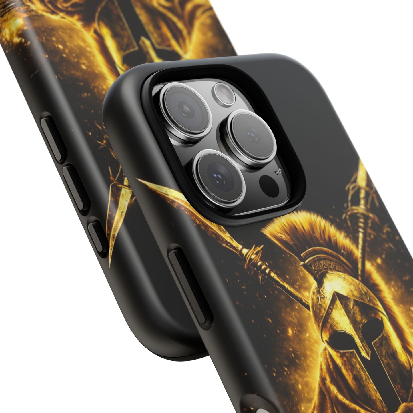 Spartan Helmet Gold Phone Case - Tough Warrior Armor Phone Cover