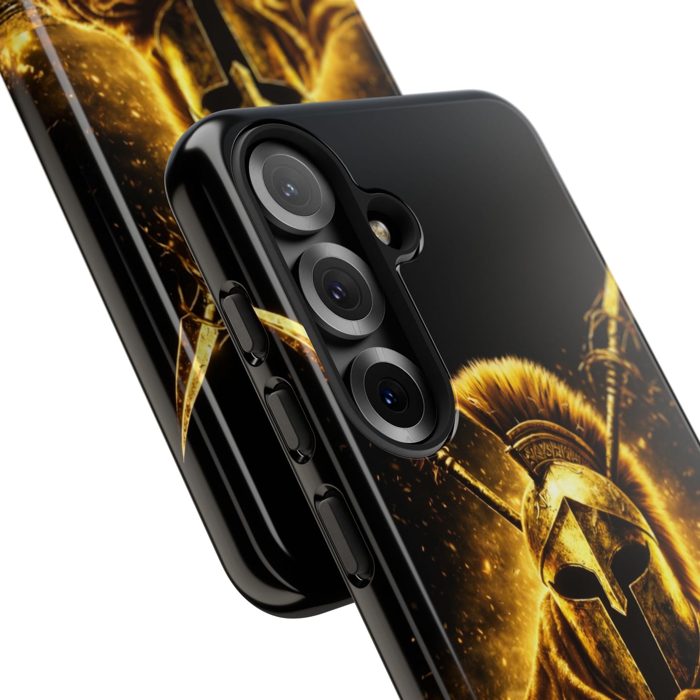 Spartan Helmet Gold Phone Case - Tough Warrior Armor Phone Cover
