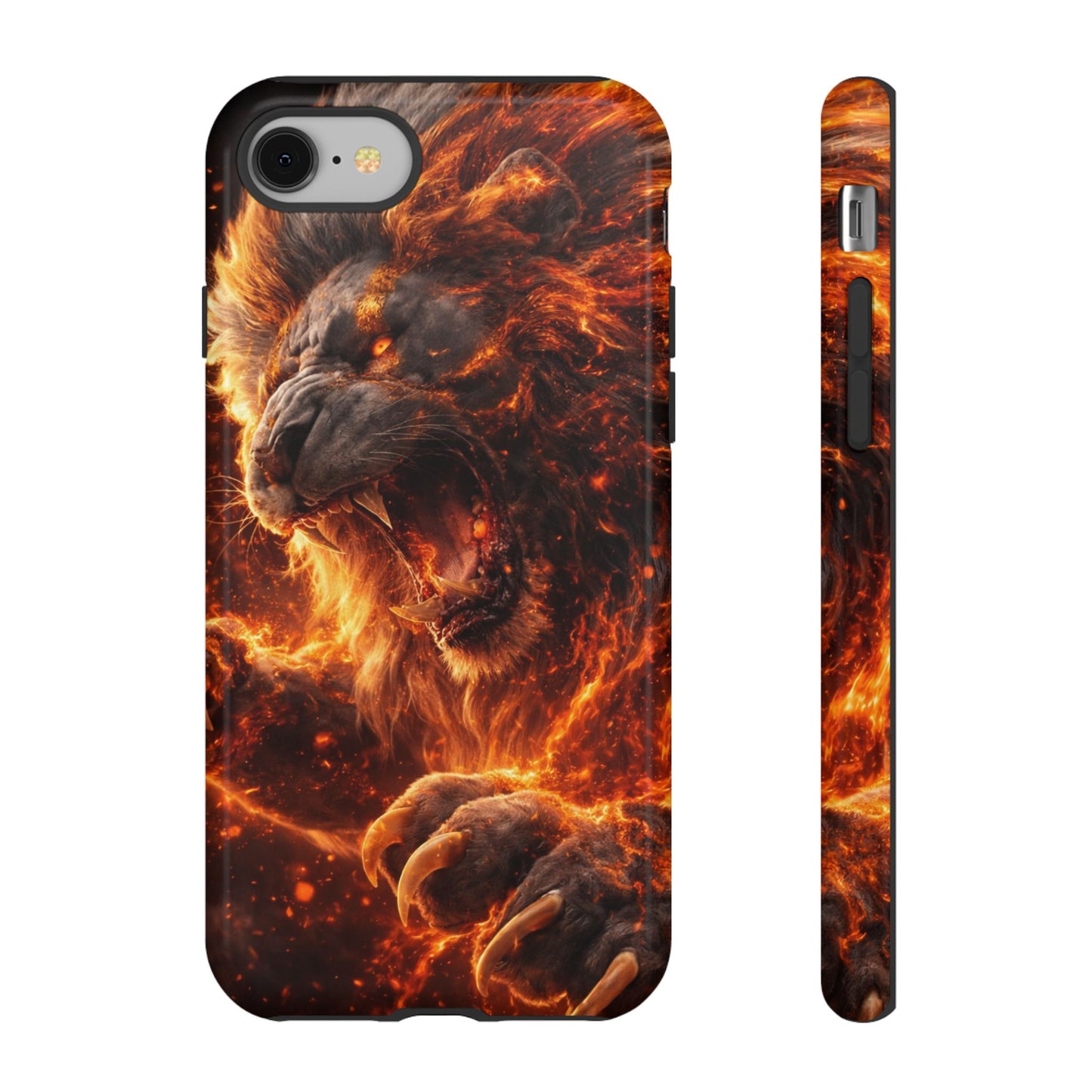 Fire Lion Phone Case — Fierce Flaming Lion Armor for Smartphones