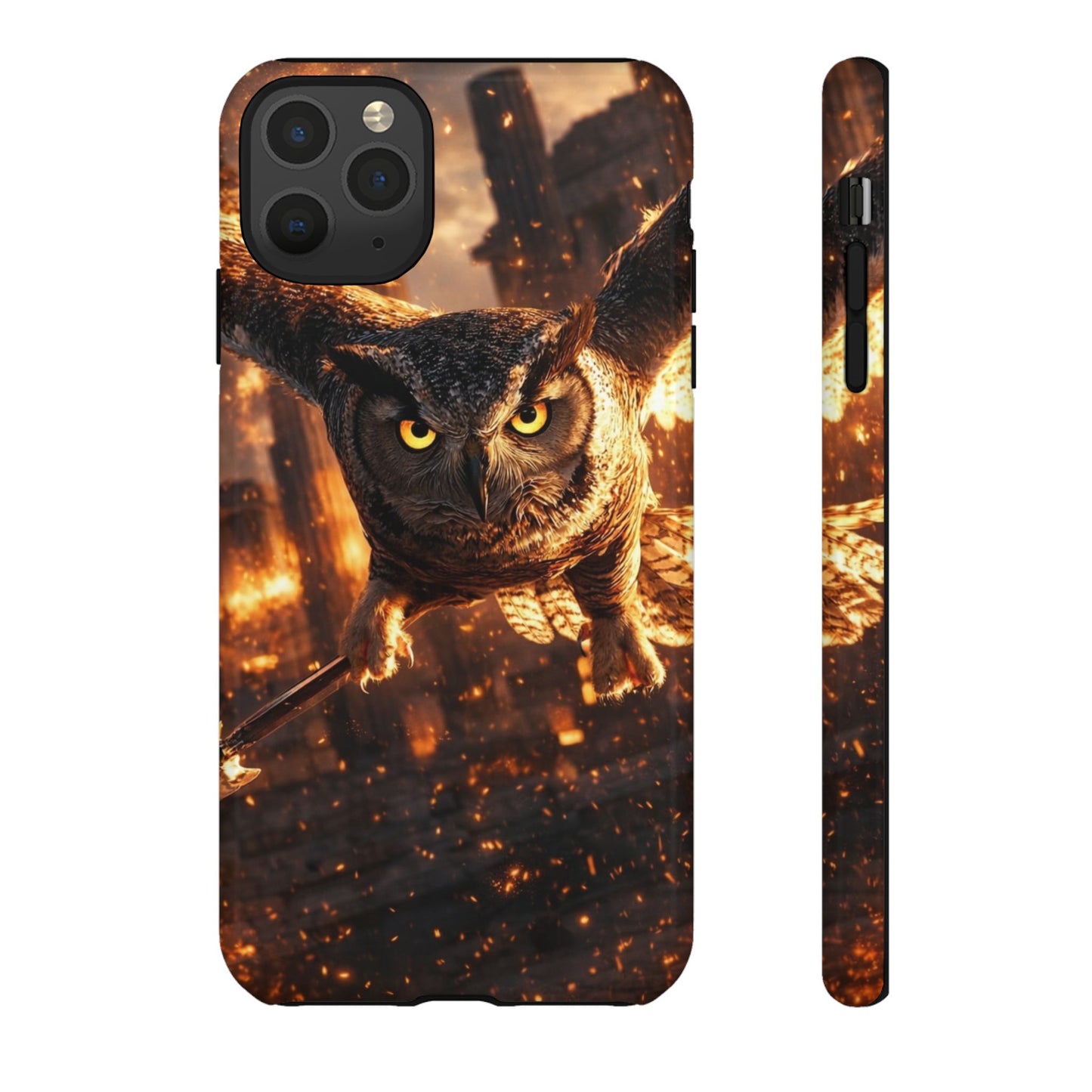 Owl in Flames Phone Case