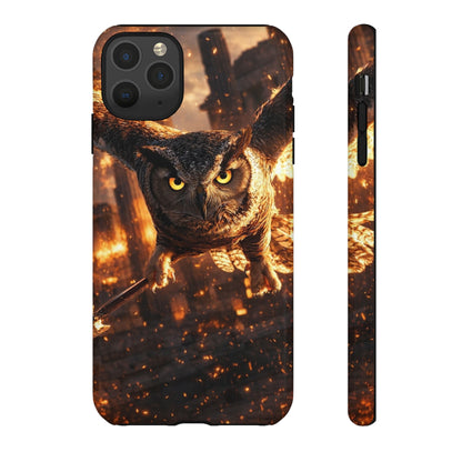 Owl in Flames Phone Case