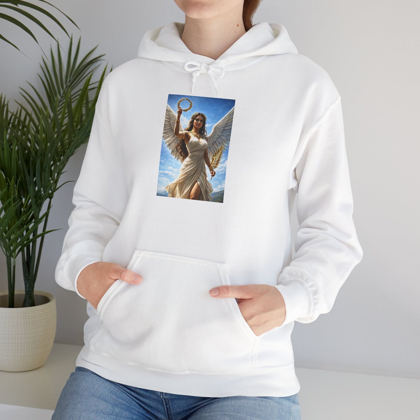 Victory Angel Hoodie — Leonidas of Sparta Winged Warrior Graphic Sweatshirt