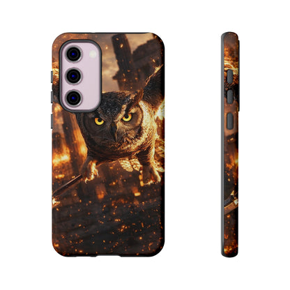 Owl in Flames Phone Case