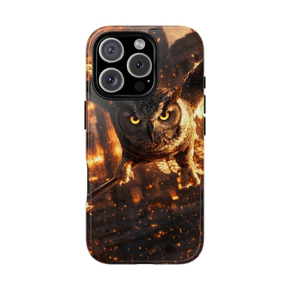 Owl in Flames Phone Case