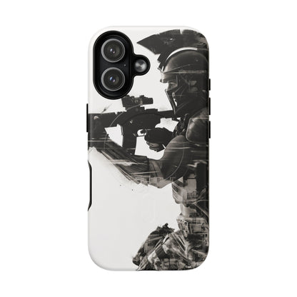 Tough Magnetic Case — Tactical Soldier Silhouette iPhone Cover