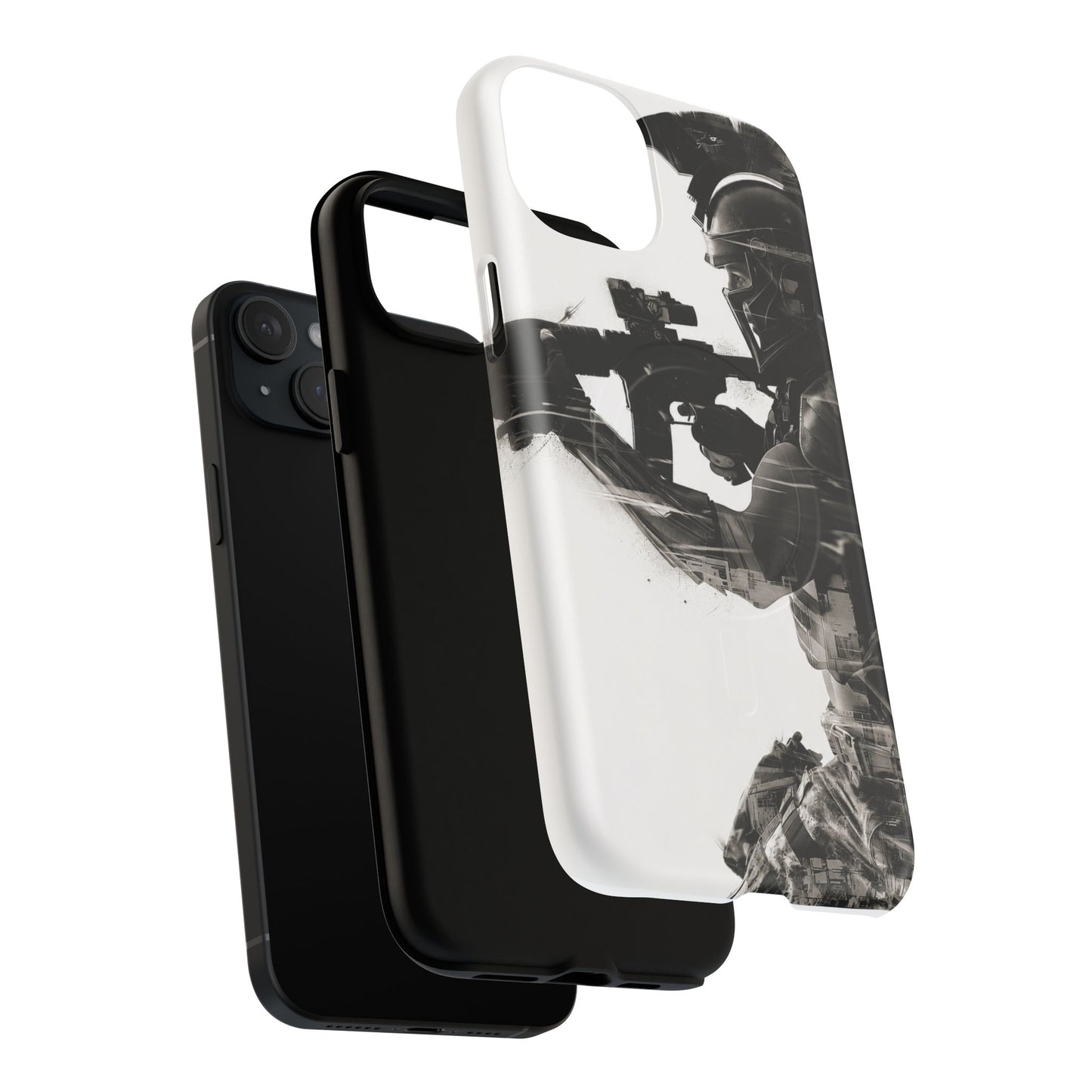 Tough Magnetic Case — Tactical Soldier Silhouette iPhone Cover