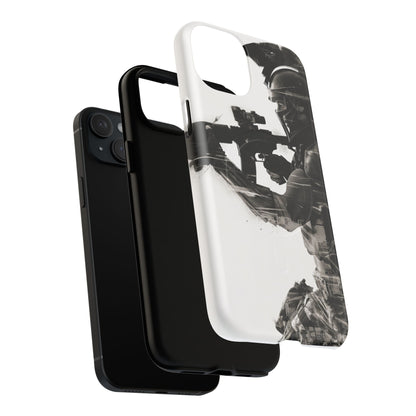 Tough Magnetic Case — Tactical Soldier Silhouette iPhone Cover