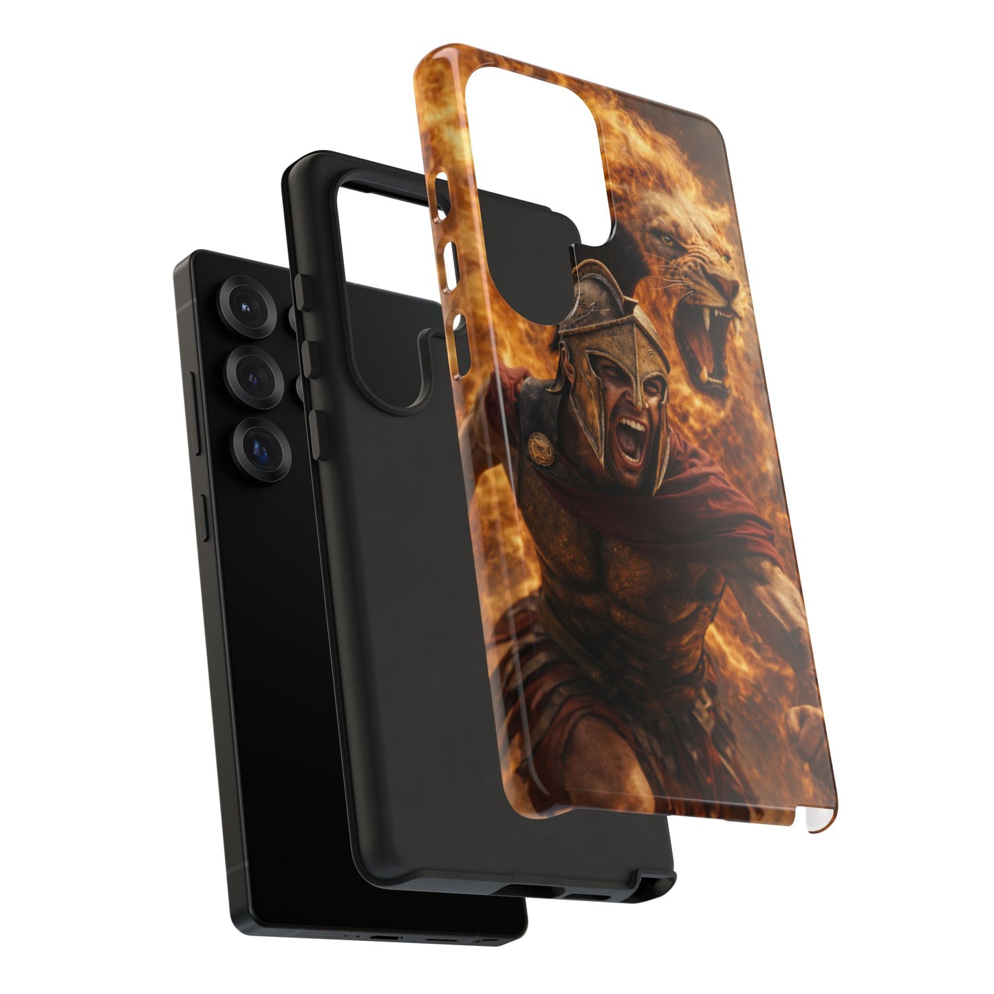 Spartan Lion Phone Case – Fierce Warrior Armor iPhone Case
