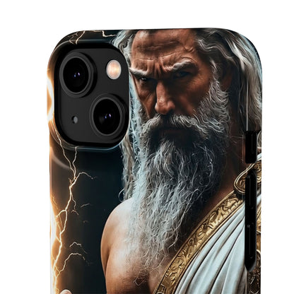 Zeus Lightning Phone Case — Mythic God Portrait Snap Case