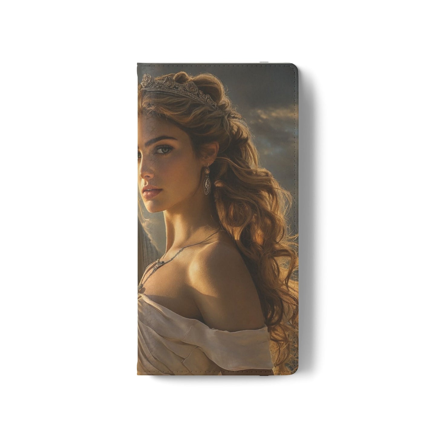 Roman Goddess Horse Portrait Flip Case — Vintage Mythic Phone Wallet