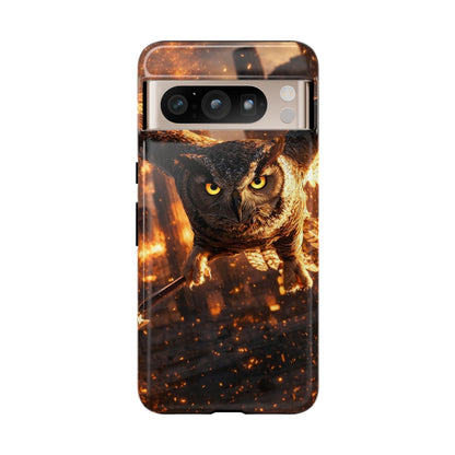 Owl in Flames Phone Case