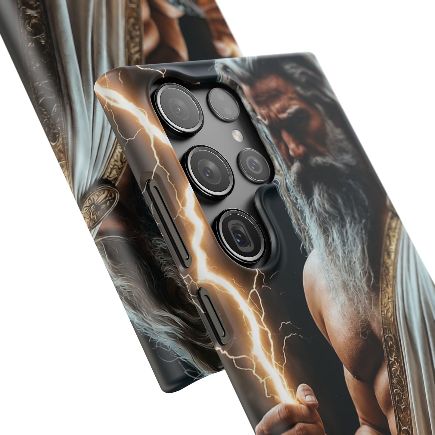 Zeus Lightning Phone Case — Mythic God Portrait Snap Case