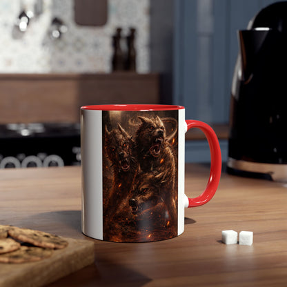 Leonidas of Sparta Cerberus Mug — Two-Tone 11oz Ceramic Mug