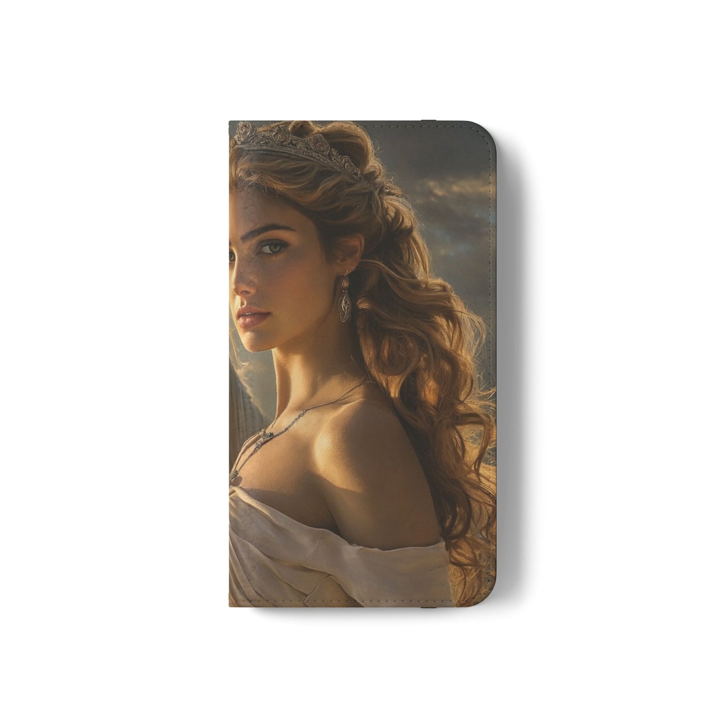 Roman Goddess Horse Portrait Flip Case — Vintage Mythic Phone Wallet