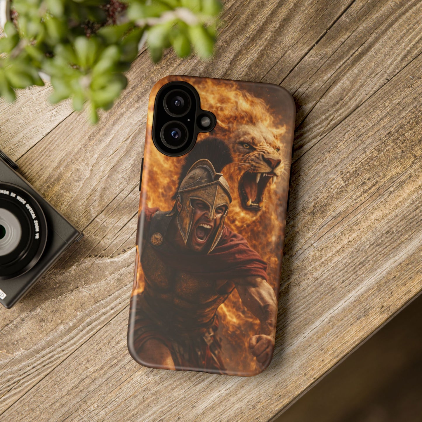 Spartan Lion Phone Case – Fierce Warrior Armor iPhone Case