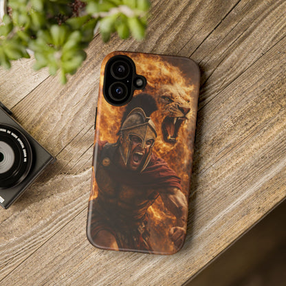 Spartan Lion Phone Case – Fierce Warrior Armor iPhone Case