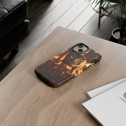 Owl in Flames Phone Case