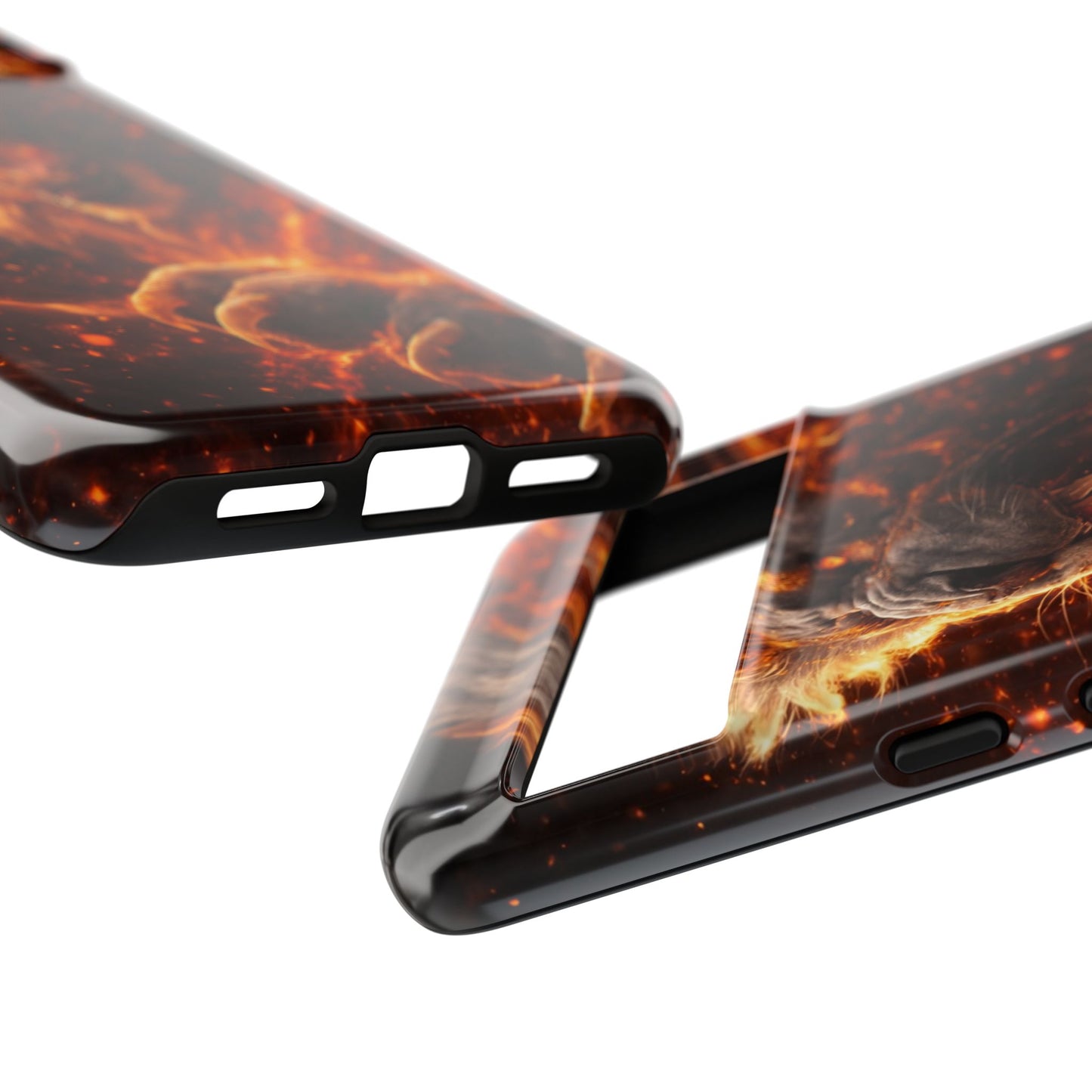 Fire Lion Phone Case — Fierce Flaming Lion Armor for Smartphones