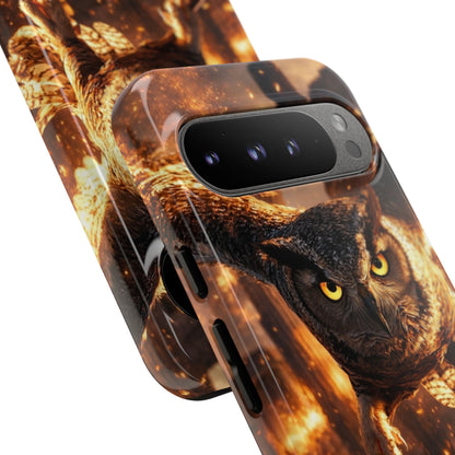Owl in Flames Phone Case