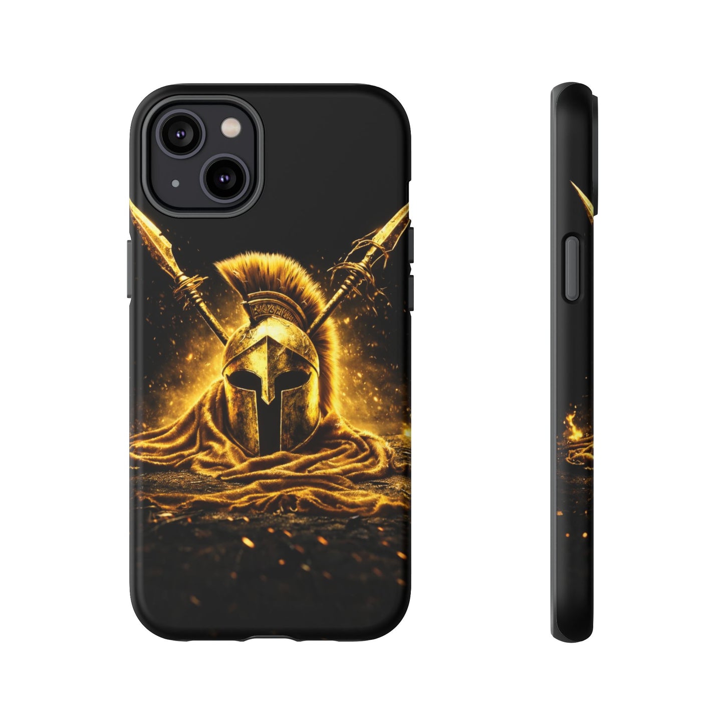 Spartan Helmet Gold Phone Case - Tough Warrior Armor Phone Cover
