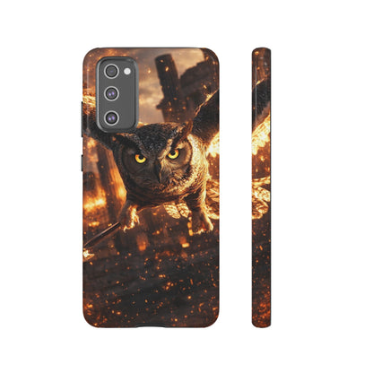 Owl in Flames Phone Case