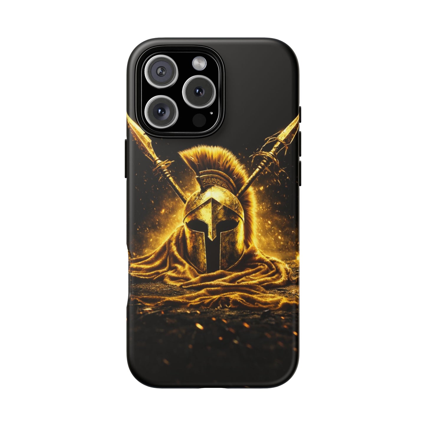 Spartan Helmet Gold Phone Case - Tough Warrior Armor Phone Cover