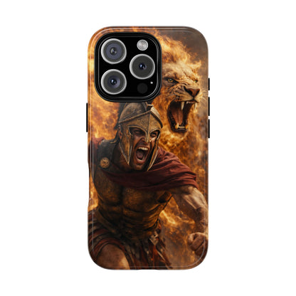 Spartan Lion Phone Case – Fierce Warrior Armor iPhone Case