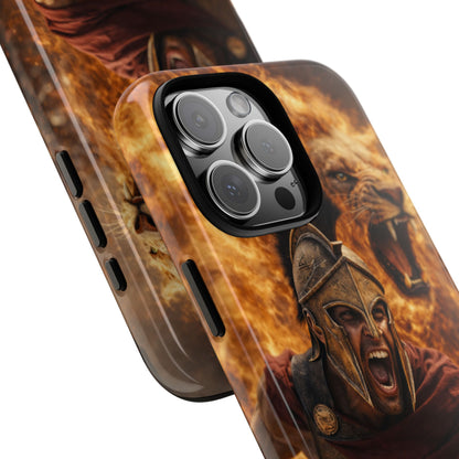 Spartan Lion Phone Case – Fierce Warrior Armor iPhone Case