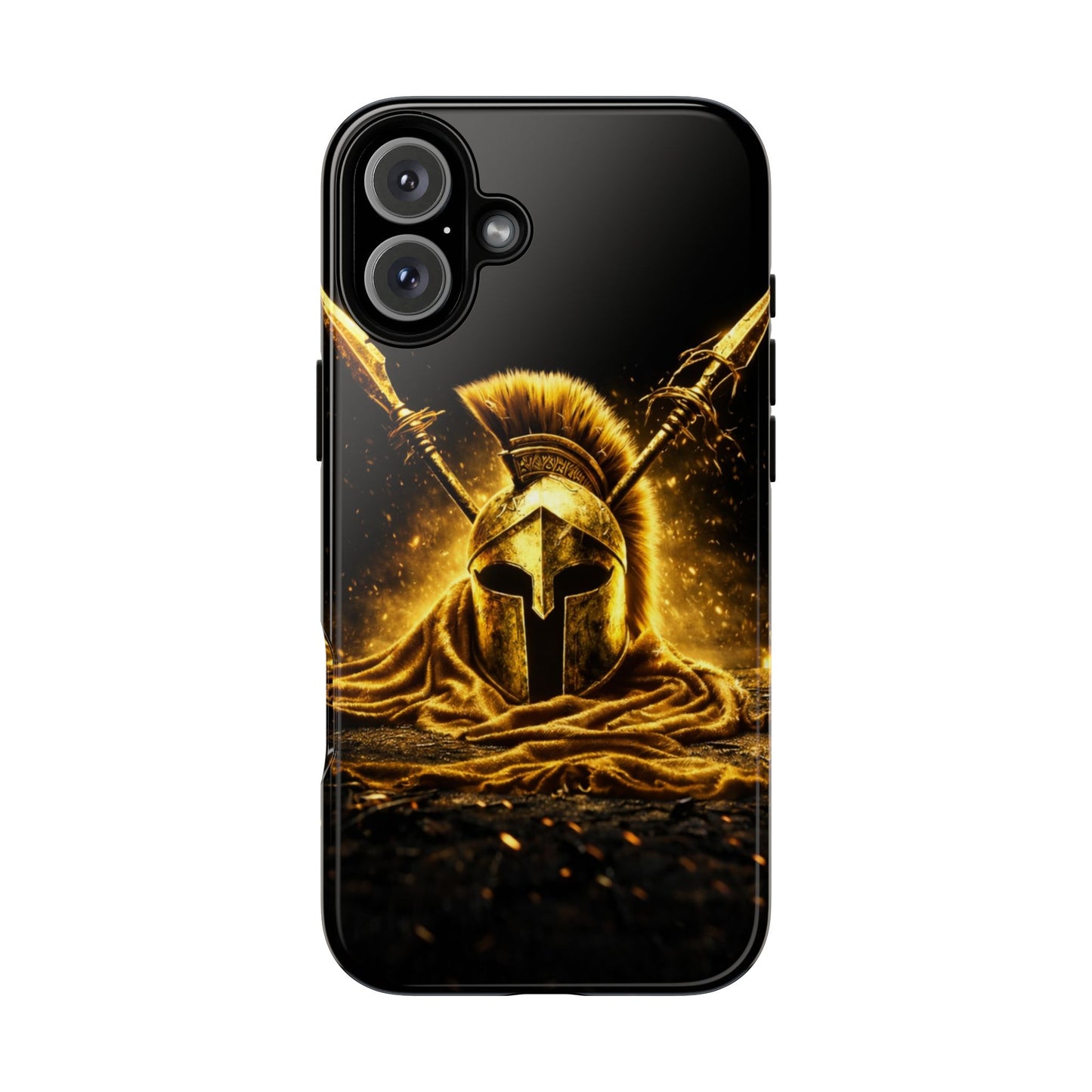 Spartan Helmet Gold Phone Case - Tough Warrior Armor Phone Cover