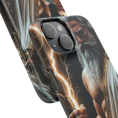 Zeus Lightning Phone Case — Mythic God Portrait Snap Case