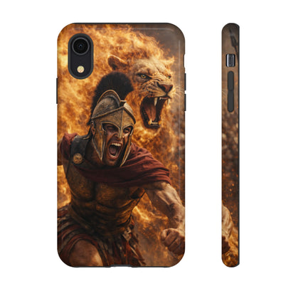 Spartan Lion Phone Case – Fierce Warrior Armor iPhone Case