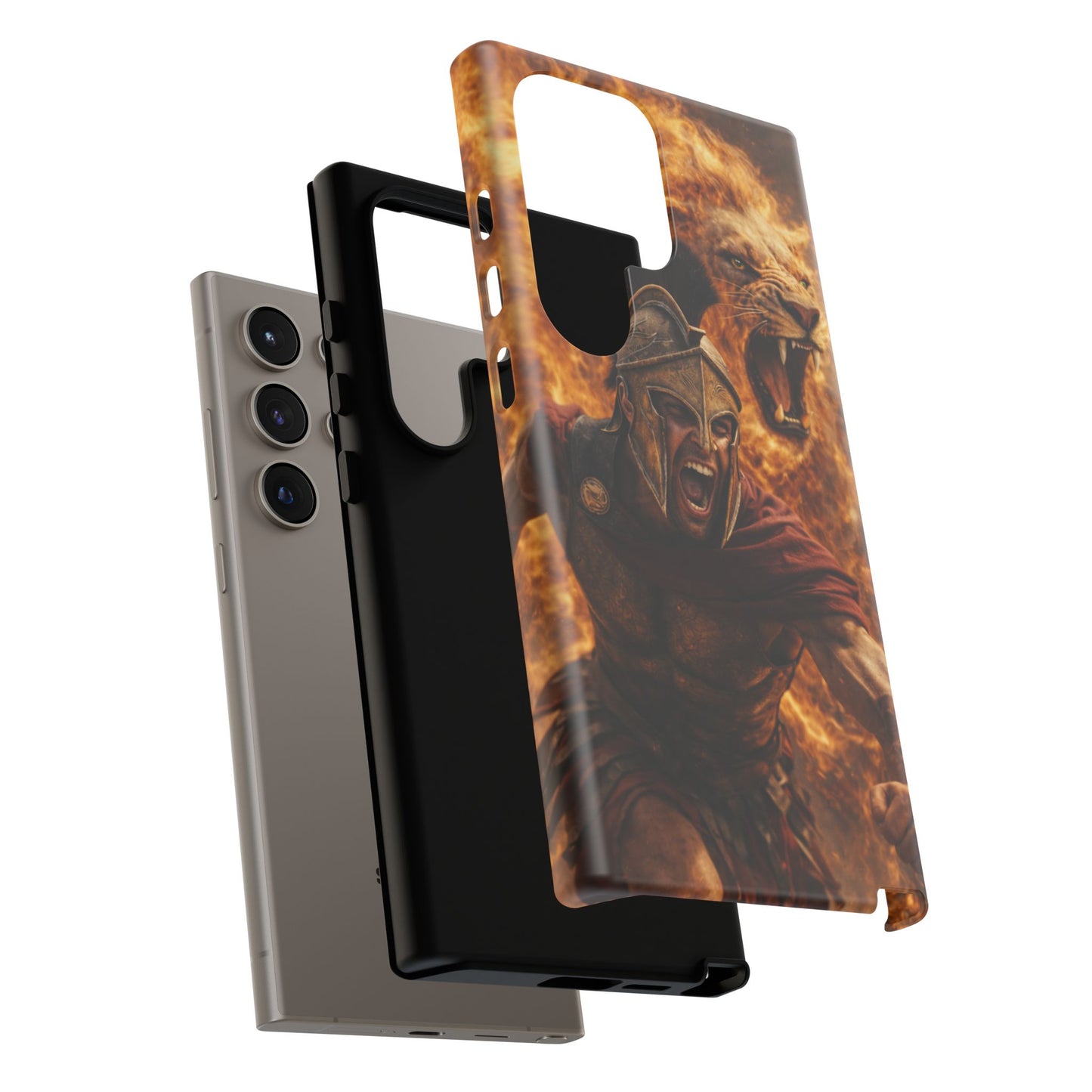 Spartan Lion Phone Case – Fierce Warrior Armor iPhone Case