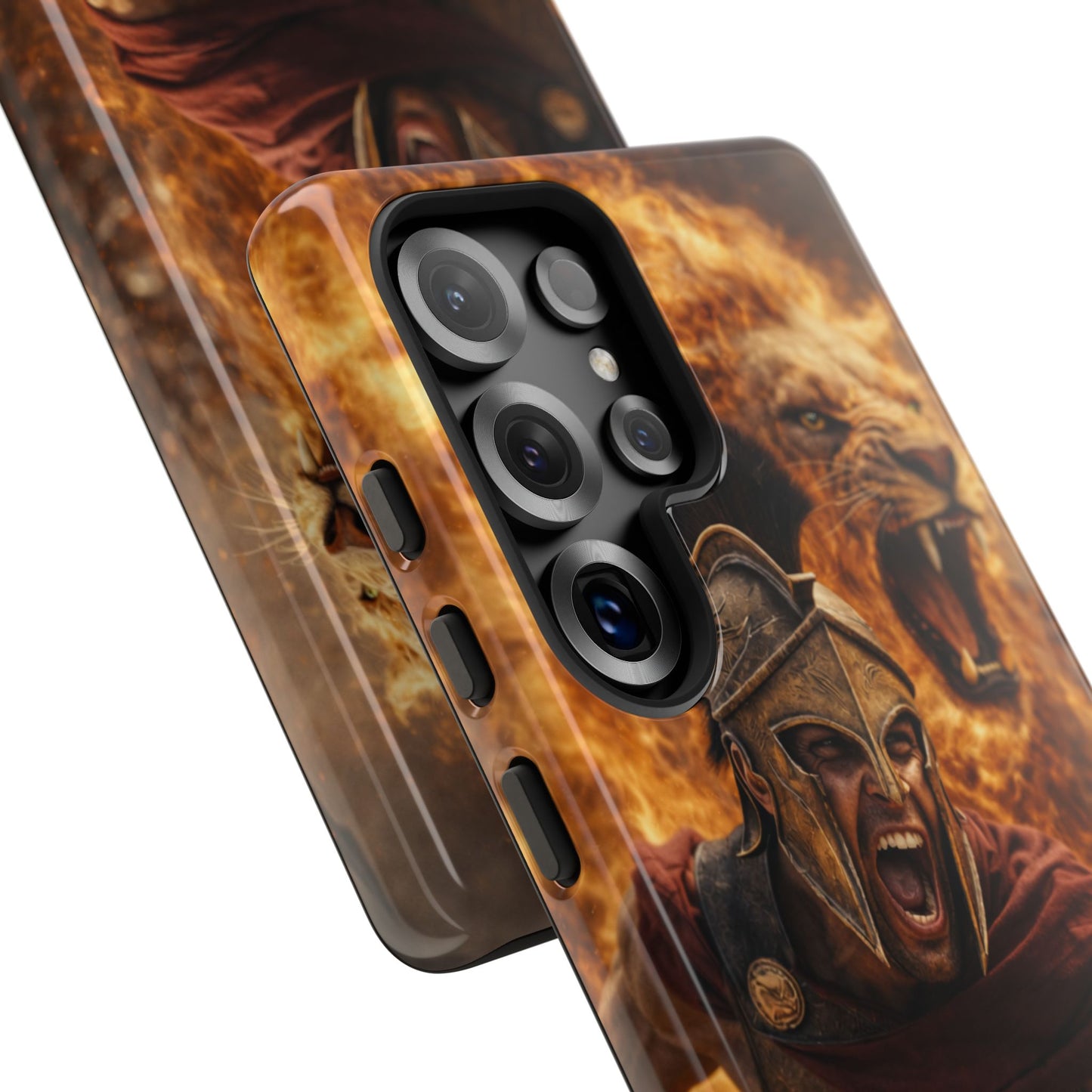 Spartan Lion Phone Case – Fierce Warrior Armor iPhone Case