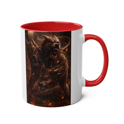 Leonidas of Sparta Cerberus Mug — Two-Tone 11oz Ceramic Mug