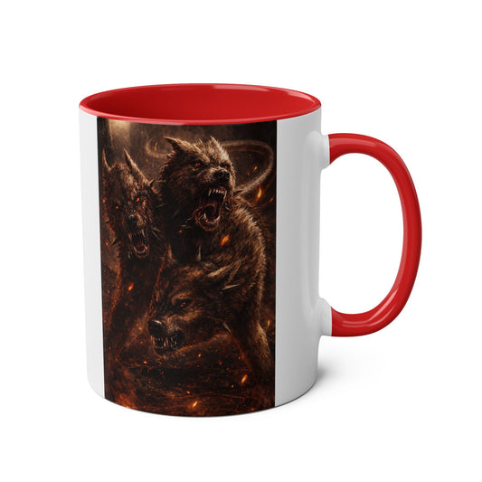 Leonidas of Sparta Cerberus Mug — Two-Tone 11oz Ceramic Mug
