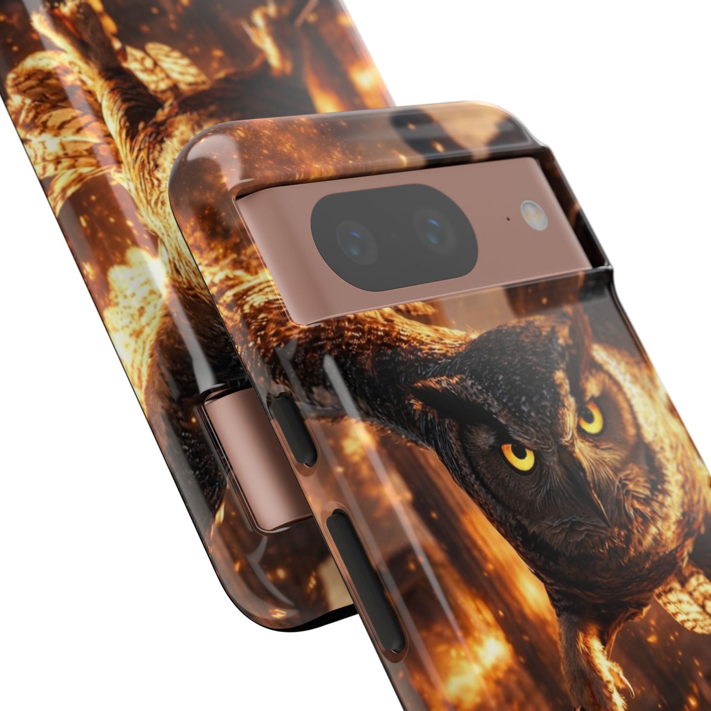 Owl in Flames Phone Case