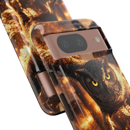 Owl in Flames Phone Case