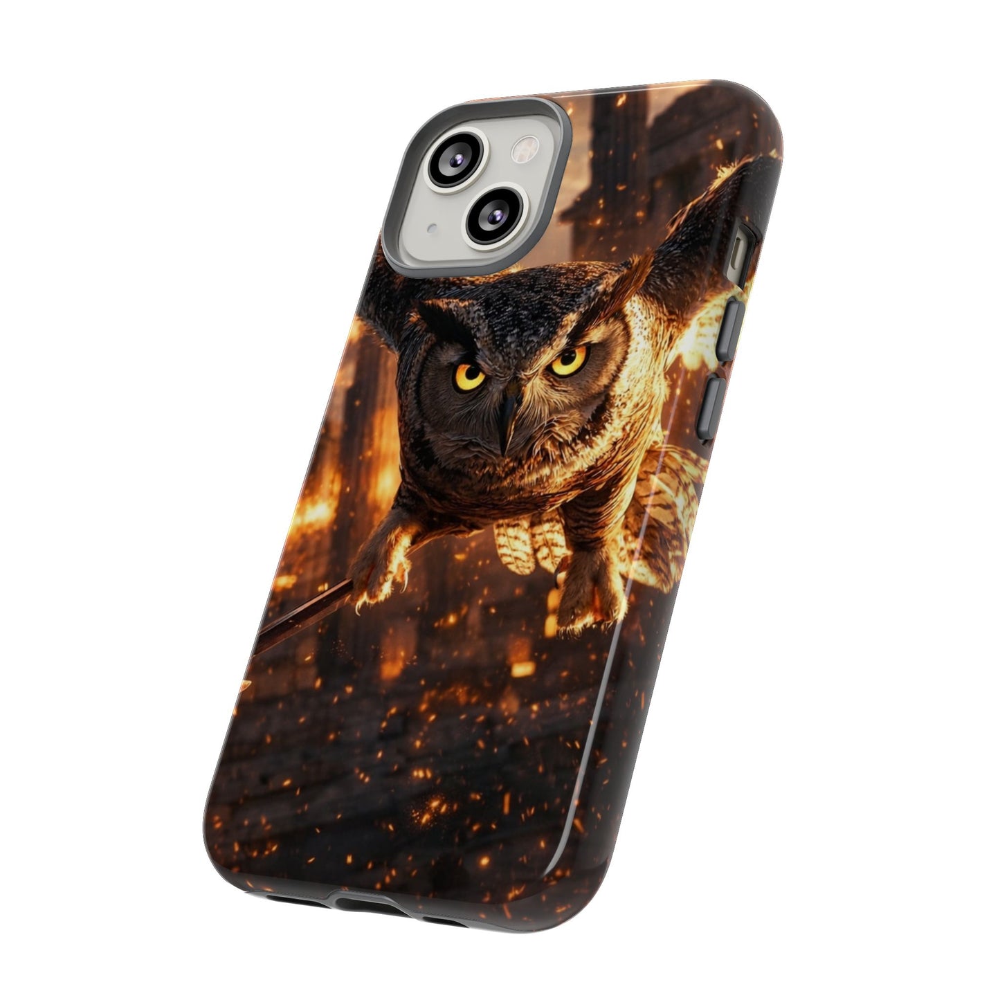 Owl in Flames Phone Case