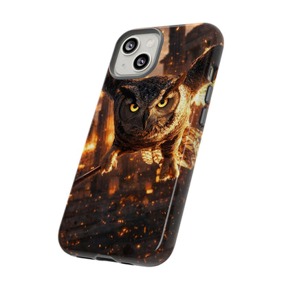 Owl in Flames Phone Case