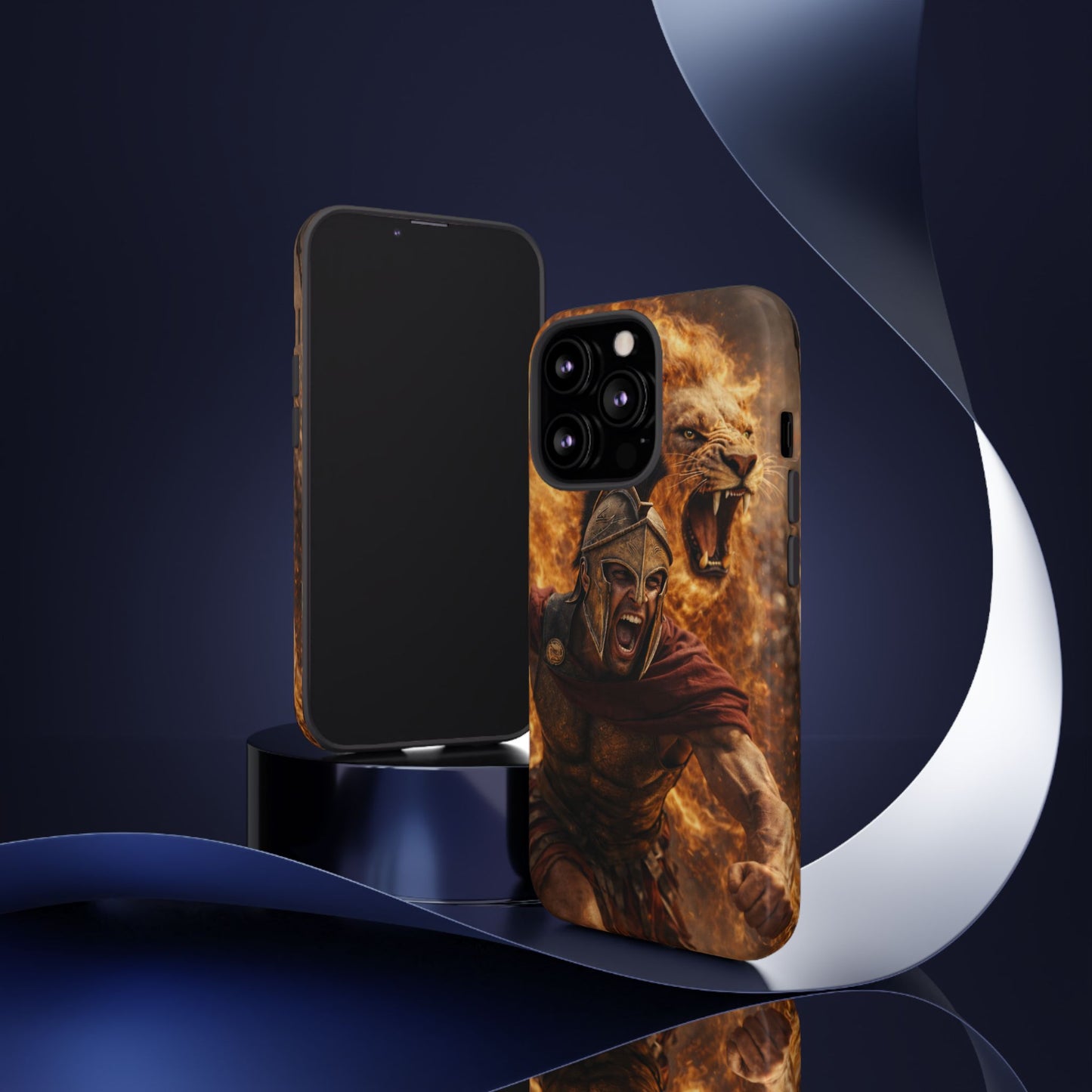 Spartan Lion Phone Case – Fierce Warrior Armor iPhone Case