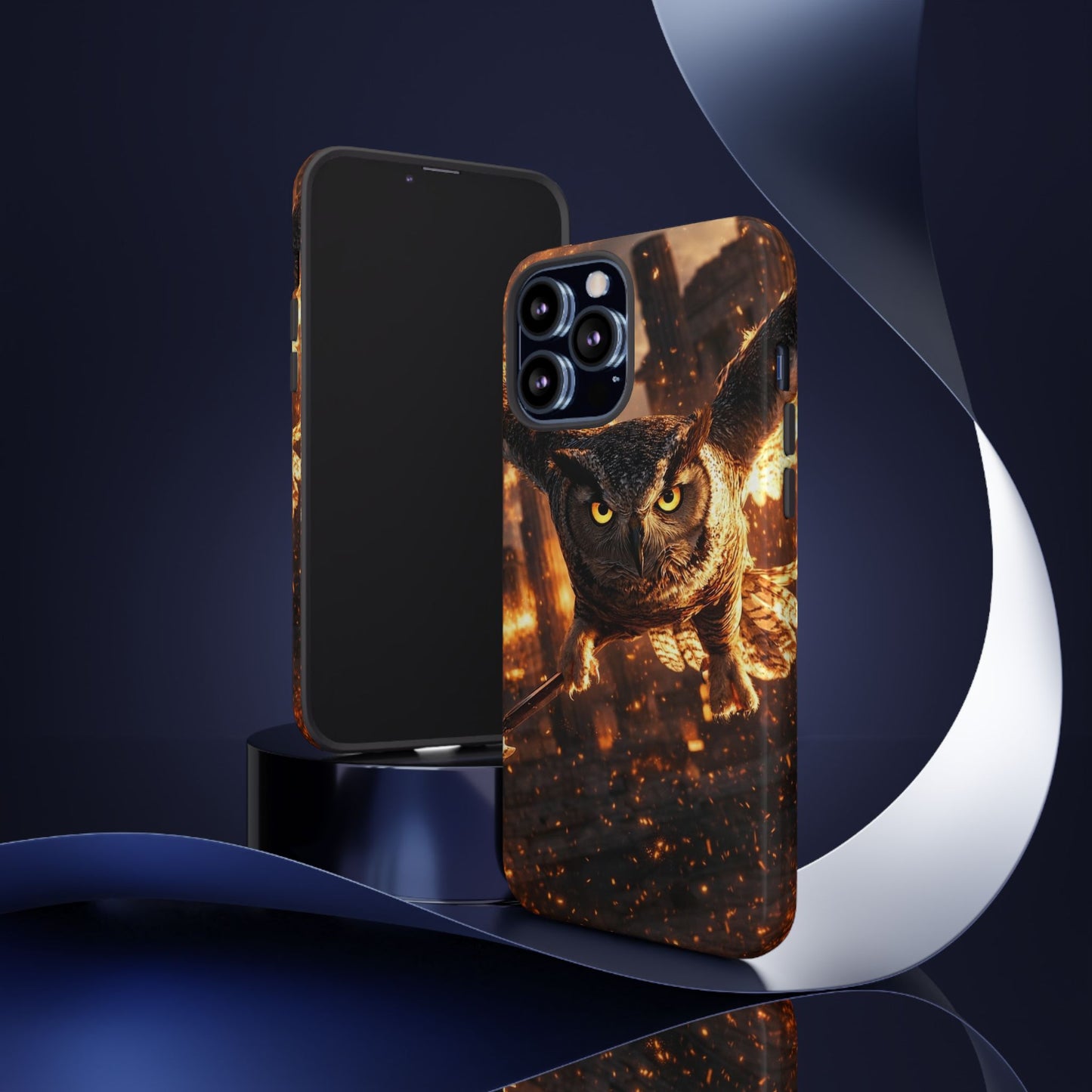 Owl in Flames Phone Case