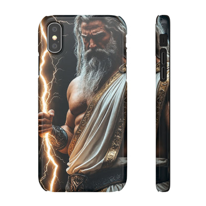Zeus Lightning Phone Case — Mythic God Portrait Snap Case